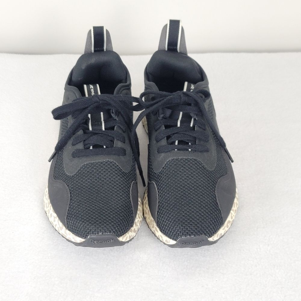 Reebok Zig Dynamica White Black Cheetah 7.5 Ortholite Comfort Padding Sneakers - Picture 2 of 8